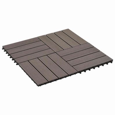 vidaXL Terrassenfliese 22 stk. Dunkelbraun 30 x 30 cm WPC