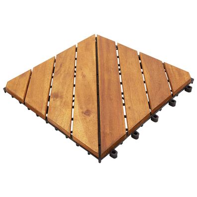 vidaXL Terrassenfliese 30 pcs Braun 30 x 30 cm Akazien-Hartholz