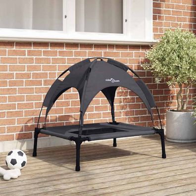 vidaXL Hundebett Schwarz 76 x 62 x 70,5 cm Stahl