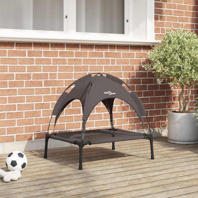 vidaXL Hundebett Braun 62 x 48 x 61 cm Stahl