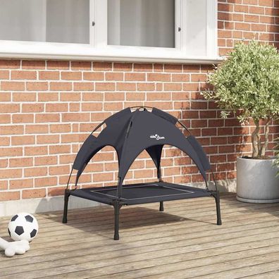 vidaXL Hundebett Schwarz 63 x 49,5 x 60 cm Stahl