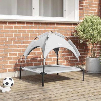 vidaXL Hundebett Silber Grau 71 x 64 x 71 cm Stahl