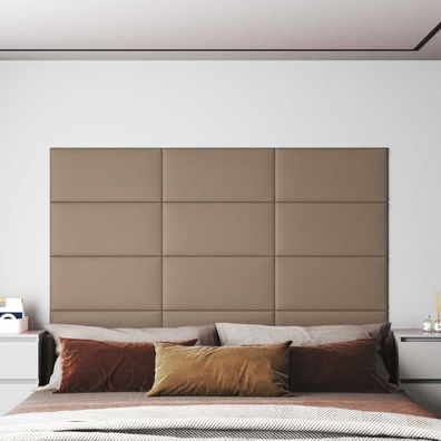 vidaXL Wandkopfteilen 12 pcs Cappuccino 60 x 30 cm Stoff