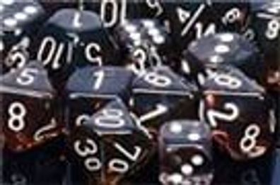 Translucent 16mm d6 Smoke/white Dice Block™ (12 dice)