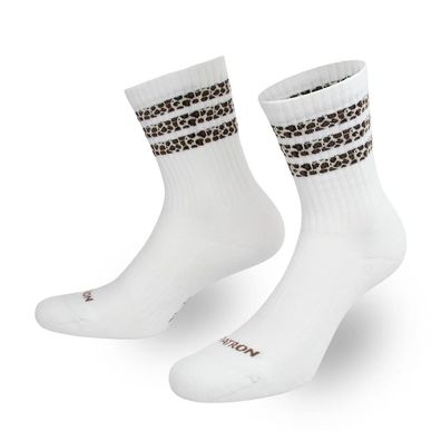 PATRON Socken Leo Streifen weiß-beige-braun - Größe: 35-38