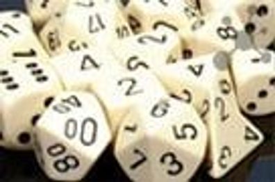 Opaque 12mm d6 Ivory/black Dice Block™ (36 dice)