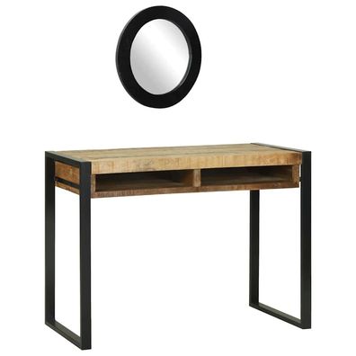 vidaXL Schminktisch mit Regal Braun 100 x 50 x 75 cm Massivholz Mango