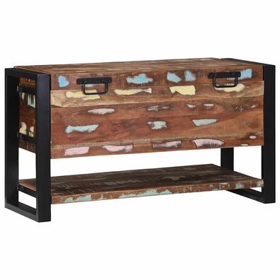 vidaXL Aufbewahrungsbox Mehrfarbig 80 x 35 x 45 cm Massivholz Altholz