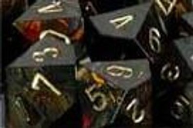Scarab™ Polyhedral Blue Blood™/gold 7-Die Set