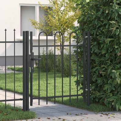 vidaXL Zauntor BOXTEL 103 x 150 cm Pulverbeschichteter Stahl Grau
