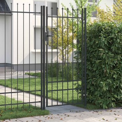 vidaXL Zauntor BOXTEL 103 x 250 cm Pulverbeschichteter Stahl Grau