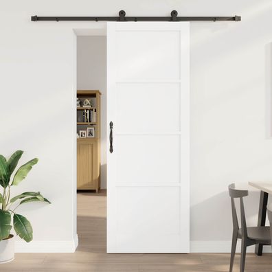 vidaXL Schiebetür ORKDAL Weiß 83 x 232 cm Massives Kiefernholz