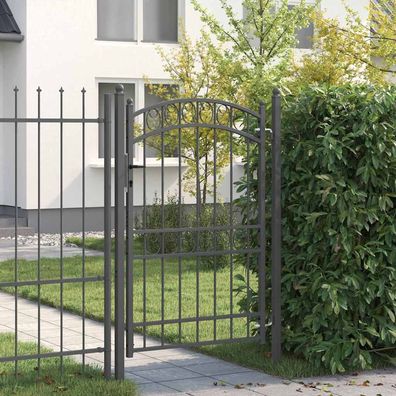 vidaXL Zauntor EMMEN 200 x 100 cm Pulverbeschichteter Stahl Grau