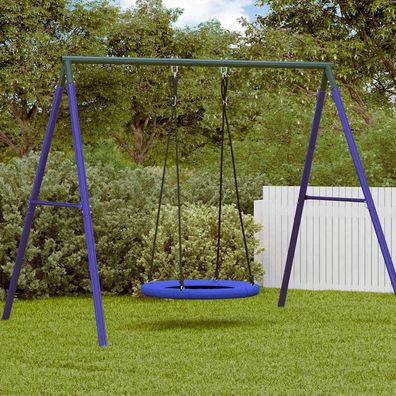 vidaXL Nestschaukel Blau 100 x 100 x 180 cm Kunststoff