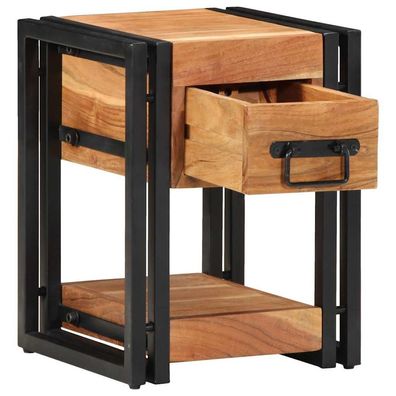 vidaXL Nachttisch Braun 30 x 30 x 40 cm Massivholz Akazie