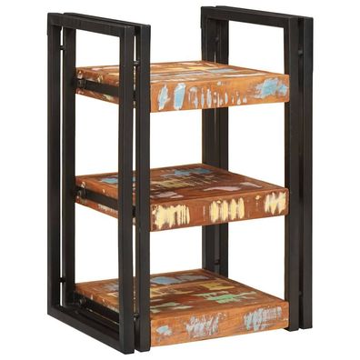 vidaXL Nachttisch 2 pcs Braun und Schwarz Massivholz Altholz