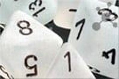 Frosted™ Polyhedral Clear/black 7-Die Set