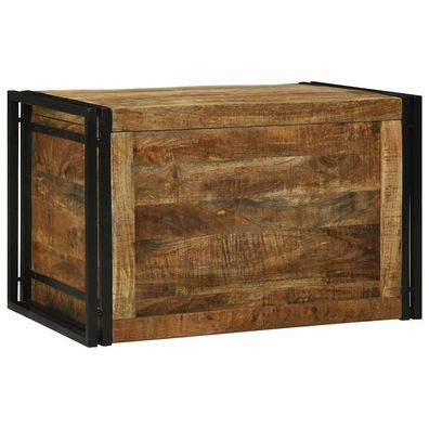 vidaXL Aufbewahrungsbox mit Speicher 80 x 50 x 50 cm Raues Mangoholz