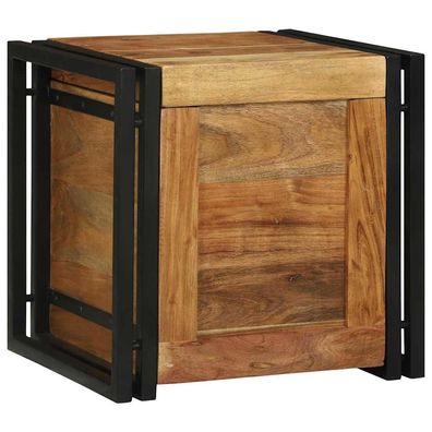 vidaXL Aufbewahrungsbox mit Speicher 40 x 40 x 40 cm Massivholz Akazie