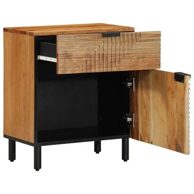 vidaXL Bettschrank Braun 50 x 33 x 60 cm Massivholz Akazie
