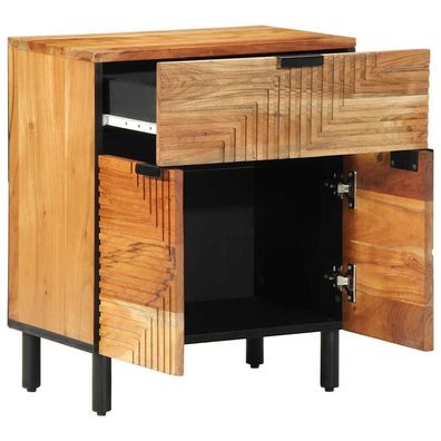 vidaXL Bettschrank Braun 50 x 33 x 60 cm Massivholz Akazie