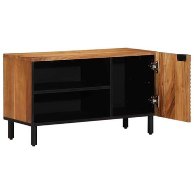 vidaXL TV-Schränk mit Regal Braun 80 x 33 x 46 cm Massivholz Mango