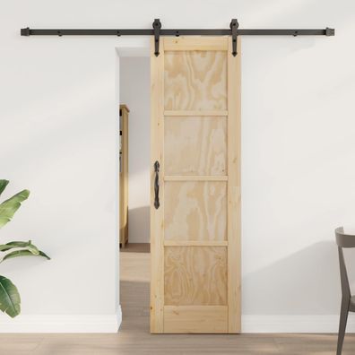 vidaXL Schiebetür ORKDAL Natur 61 x 198,5 cm Massives Kiefernholz