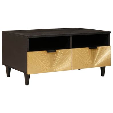 vidaXL Couchtisch Schwarz und Gold 40 x 33 x 46 cm Holzwerkstoff