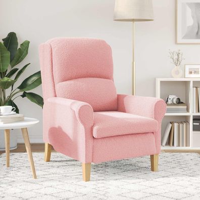 vidaXL Sessel Rosa Weiches Sherpa-Gewebe