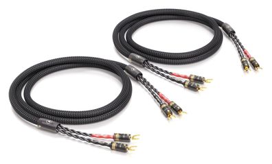Viablue -SC-4 Silver- HighEnd Lautsprecherkabel - Single-Wiring - Spades T8 - Black