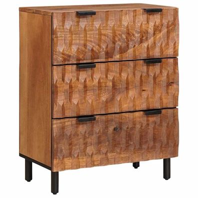 vidaXL Sideboard Akazienbraune Oberfläche 60 x 33 x 75 cm