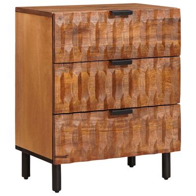 vidaXL Nachttisch Braun 50 x 33 x 62 cm Massivholz Mango