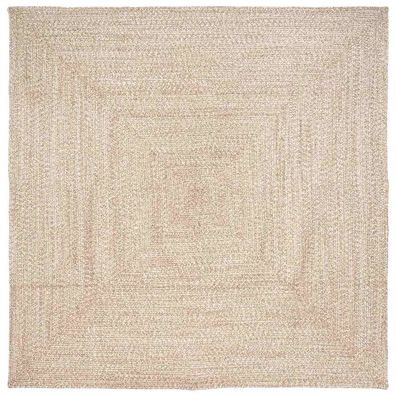 vidaXL Bereichsteppiche Natürlich und Weiß 240 x 240 cm Jute