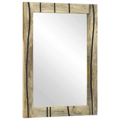 vidaXL Badezimmer Spiegel Rechtwinklig Natur 50 x 2,5 x 70 cm