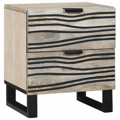 vidaXL Nachttisch Weiß 40 x 33 x 46 cm Holzwerkstoff