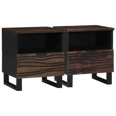 vidaXL Nachttisch 2 pcs Walnuss 40 x 33 x 46 cm Holzwerkstoff