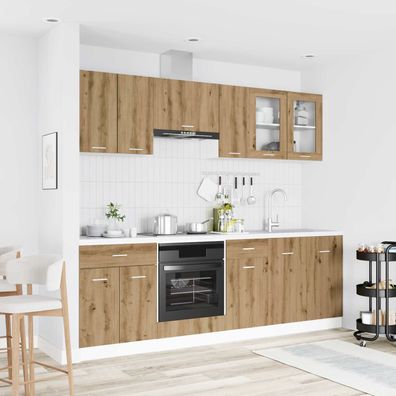 vidaXL Kücheneinheit Lyon 8 pcs Holzwerkstoff