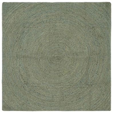 vidaXL Bereichsteppiche Olive Grün 120 x 120 cm Jute
