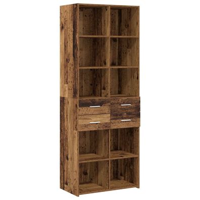 vidaXL Bücherregal Altholz 30 x 42,4 x 185,2 cm