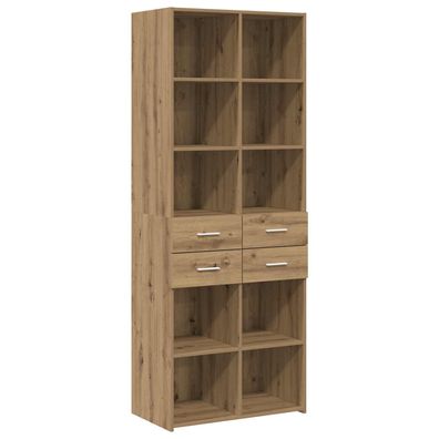 vidaXL Bücherregal Artisan-Eiche 30 x 42,4 x 185,2 cm