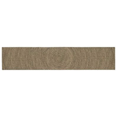 vidaXL Bereichsteppiche Natürlich und Schwarz 80 x 400 cm Jute