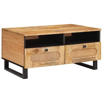 vidaXL Couchtisch Artisan-Eiche 80 x 54 x 40 cm Massivholz Mango