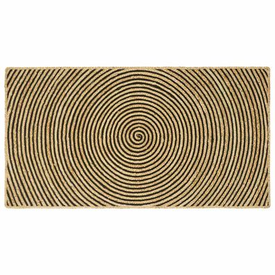 vidaXL Bereichsteppiche Schwarz 80 x 150 cm Jute