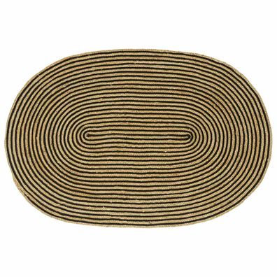 vidaXL Bereichsteppiche Natürlich und Schwarz 122 x 183 cm Jute