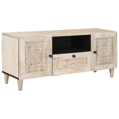 vidaXL TV-Einheiten mit Schubladen Weiß 105 x 33 x 46 cm Holzwerkstoff