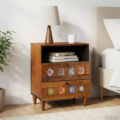 vidaXL Nachttisch Braun 50 x 33 x 62 cm Massivholz Mango