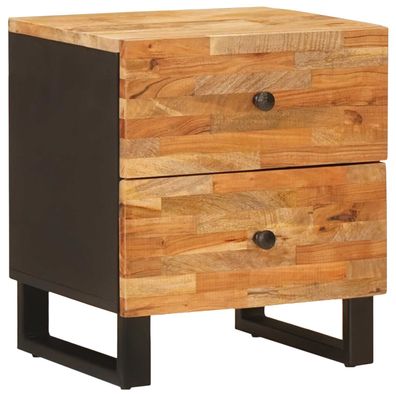 vidaXL Nachttisch Braun 40 x 33 x 46 cm Massivholz Mango