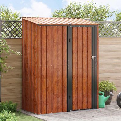 vidaXL Gartenhütten Braun 153,5 x 86 x 200 cm Metall