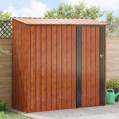 vidaXL Gartenhütten Braun 203 x 85,5 x 200 cm Metall