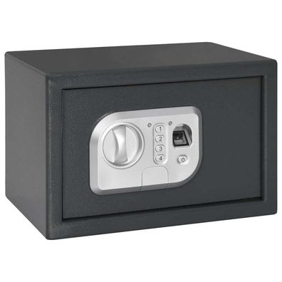 vidaXL Digitaler Safe mit Schloss Dunkelgrau 31 x 20 x 20 cm Stahl